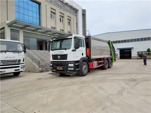 重汽汕德卡后雙橋壓縮式垃圾車(chē):容積18-22立方